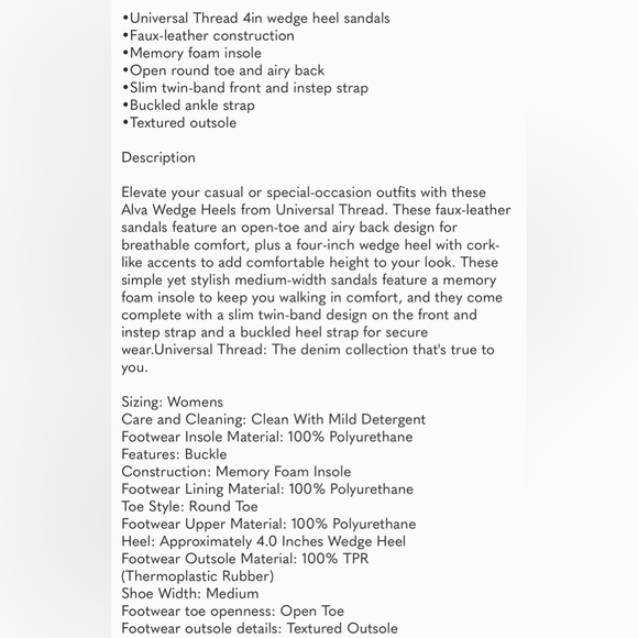 Universal Thread Shoes Women's Alva Platform Heels NWT Brown Size 11 - Picture 4 of 8